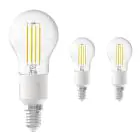Mehrfachpackung 3x Calex Smart Kugelförmig LED Glühbirne E14 4,5W 450lm 1800-3000K CCT Fadenlampe | Tuya Wi-Fi